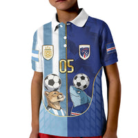 Custom Argentine And Cape Verde Football Kid Polo Shirt Split Flag Puma Shark Soccer
