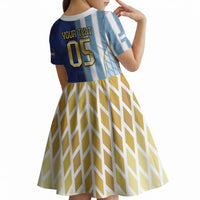 Custom Argentine And Cape Verde Football Kid Short Sleeve Dress Split Flag Puma Shark Soccer