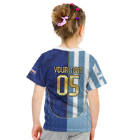 Custom Argentine And Cape Verde Football Kid T Shirt Split Flag Puma Shark Soccer