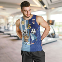 Custom Argentine And Cape Verde Football Men Tank Top Split Flag Puma Shark Soccer