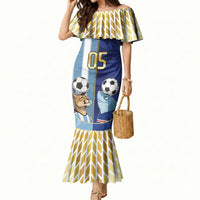 Custom Argentine And Cape Verde Football Mermaid Dress Split Flag Puma Shark Soccer