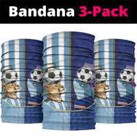 Argentine And Cape Verde Football Neck Gaiter Split Flag Puma Shark Soccer