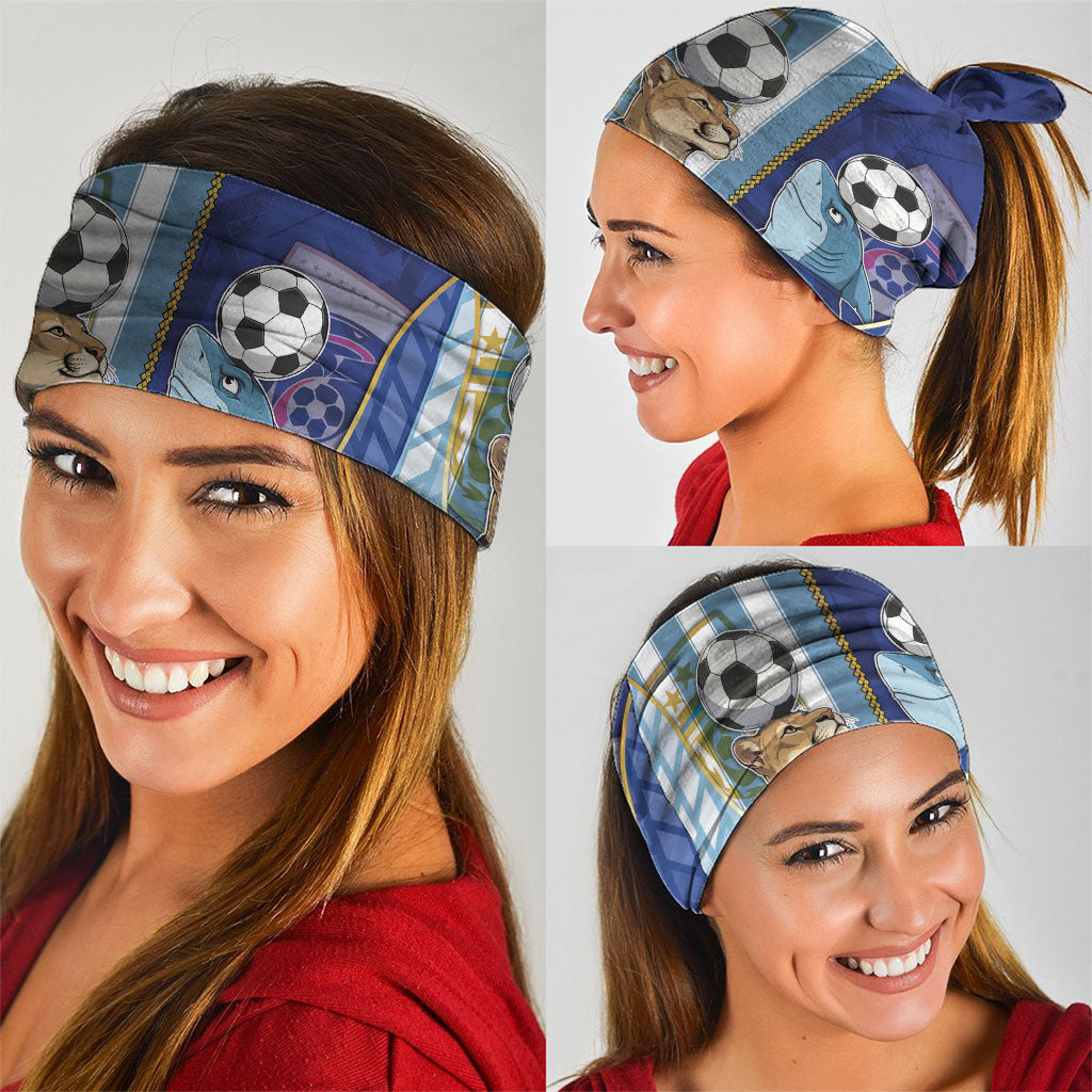 Argentine And Cape Verde Football Neck Gaiter Split Flag Puma Shark Soccer