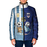 Custom Argentine And Cape Verde Football Padded Jacket Split Flag Puma Shark Soccer