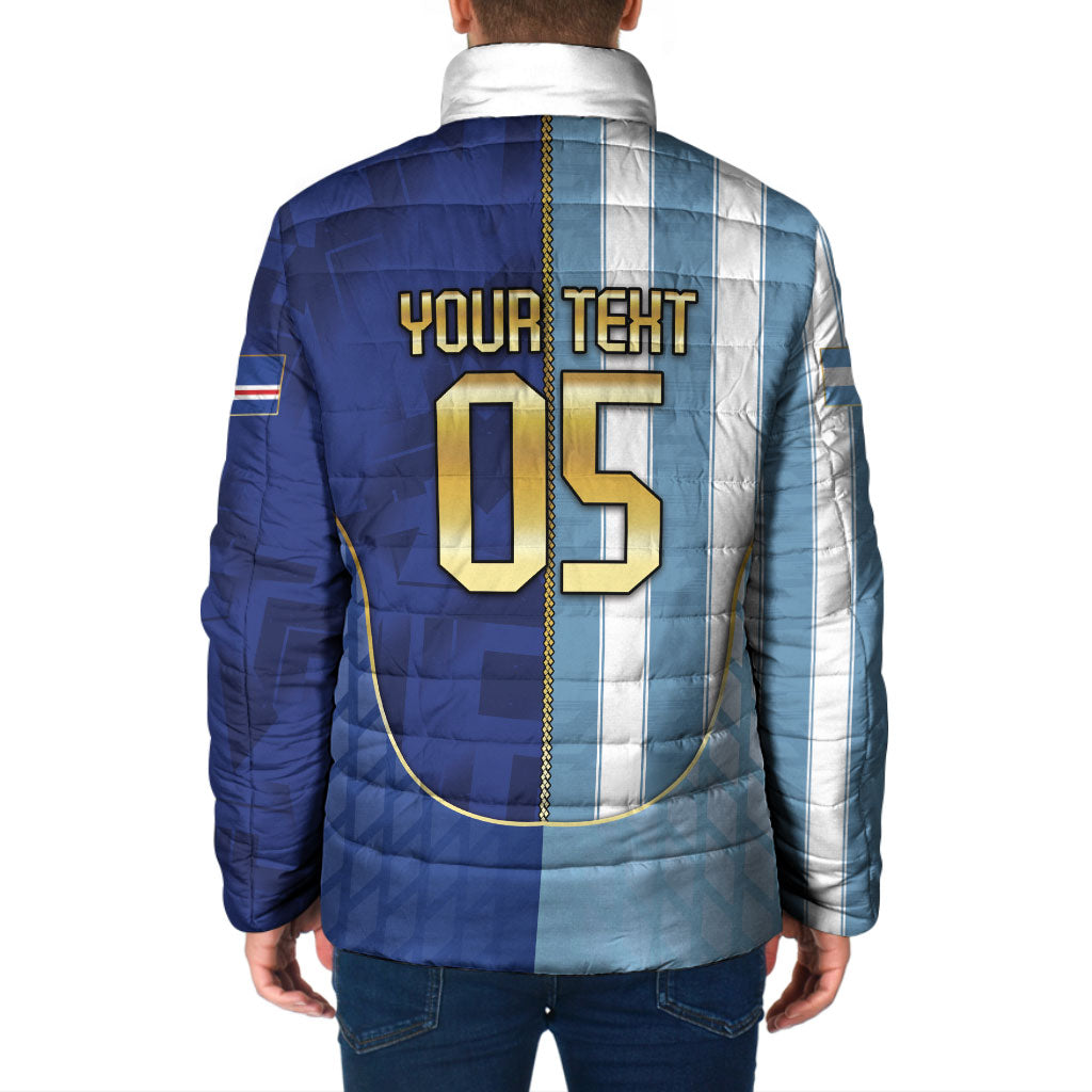 Custom Argentine And Cape Verde Football Padded Jacket Split Flag Puma Shark Soccer