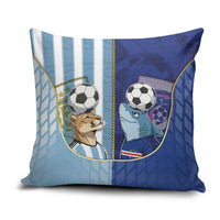 Argentine And Cape Verde Football Pillow Cover Split Flag Puma Shark Soccer