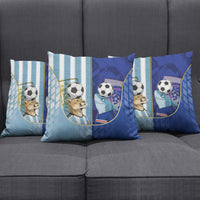 Argentine And Cape Verde Football Pillow Cover Split Flag Puma Shark Soccer