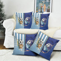 Argentine And Cape Verde Football Pillow Cover Split Flag Puma Shark Soccer