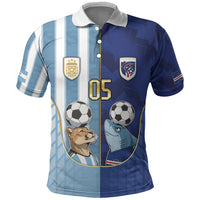 Custom Argentine And Cape Verde Football Polo Shirt Split Flag Puma Shark Soccer