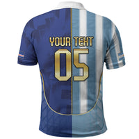Custom Argentine And Cape Verde Football Polo Shirt Split Flag Puma Shark Soccer