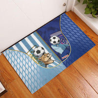 Argentine And Cape Verde Football Rubber Doormat Split Flag Puma Shark Soccer