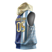 Custom Argentine And Cape Verde Football Sleeveless Hoodie Split Flag Puma Shark Soccer