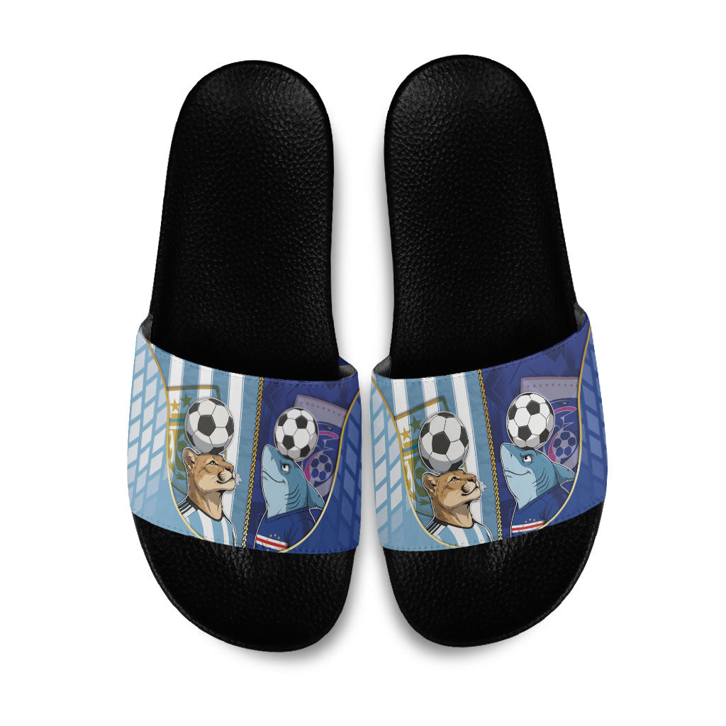 Argentine And Cape Verde Football Slide Sandals Split Flag Puma Shark Soccer