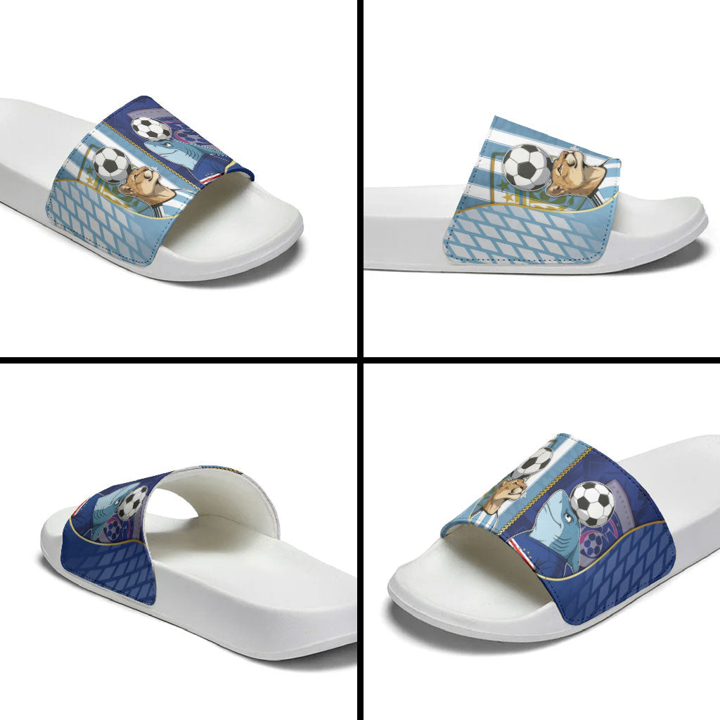 Argentine And Cape Verde Football Slide Sandals Split Flag Puma Shark Soccer