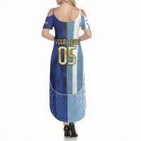Custom Argentine And Cape Verde Football Summer Maxi Dress Split Flag Puma Shark Soccer