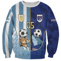 Custom Argentine And Cape Verde Football Sweatshirt Split Flag Puma Shark Soccer