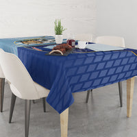 Argentine And Cape Verde Football Tablecloth Split Flag Puma Shark Soccer