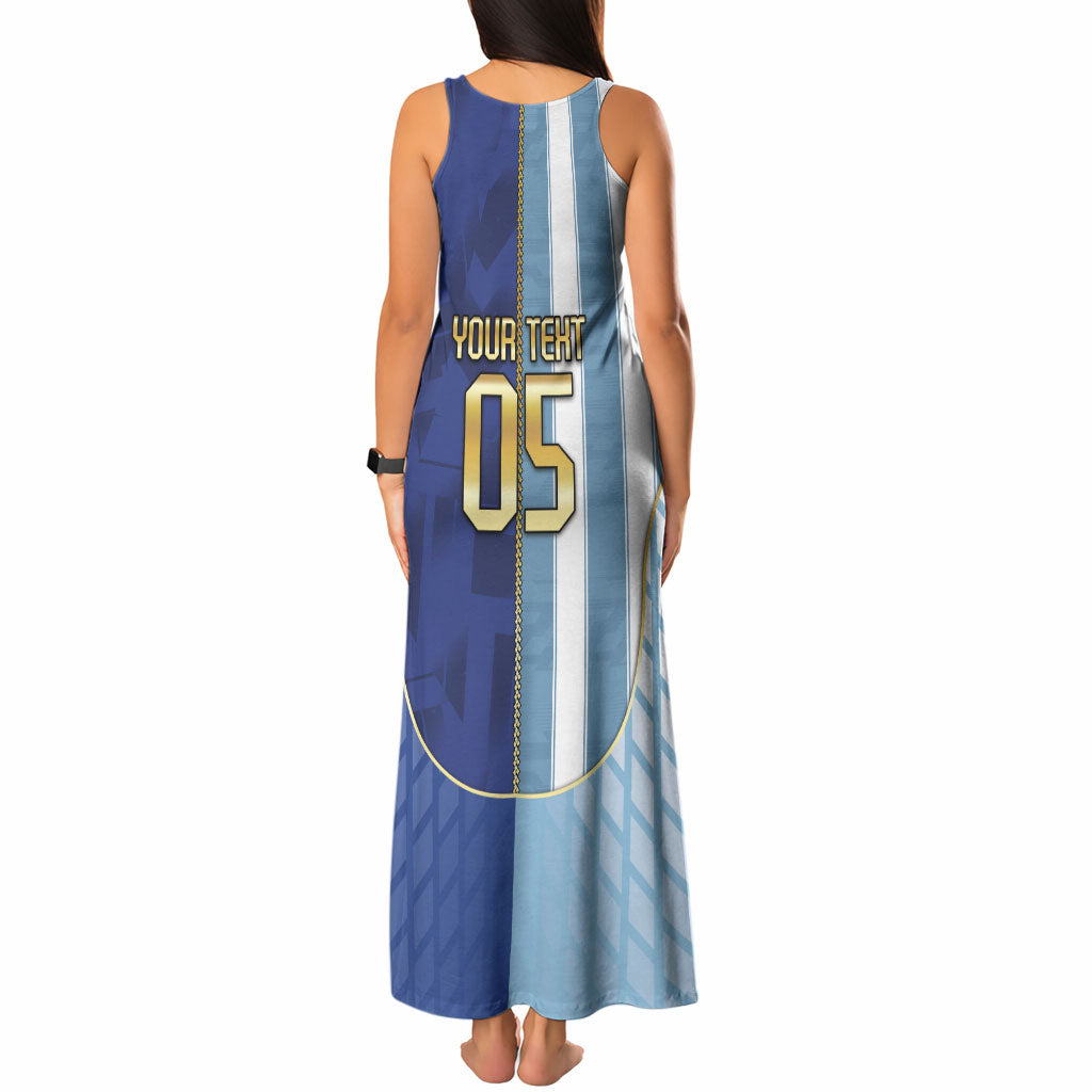 Custom Argentine And Cape Verde Football Tank Maxi Dress Split Flag Puma Shark Soccer