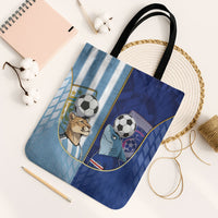 Argentine And Cape Verde Football Tote Bag Split Flag Puma Shark Soccer
