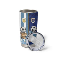 Custom Argentine And Cape Verde Football Tumbler Cup Split Flag Puma Shark Soccer