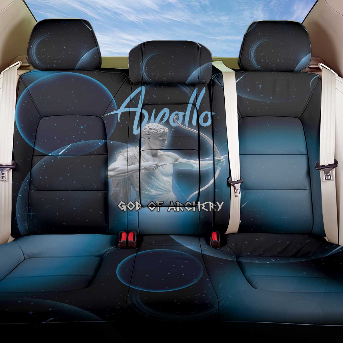 Ancient Greek Apollo Back Car Seat Cover God Of Archery - Wonder Print Shop