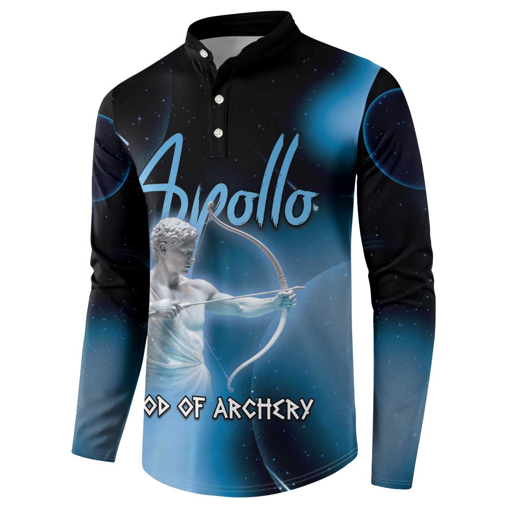 Ancient Greek Apollo Button Sweatshirt God Of Archery - Wonder Print Shop