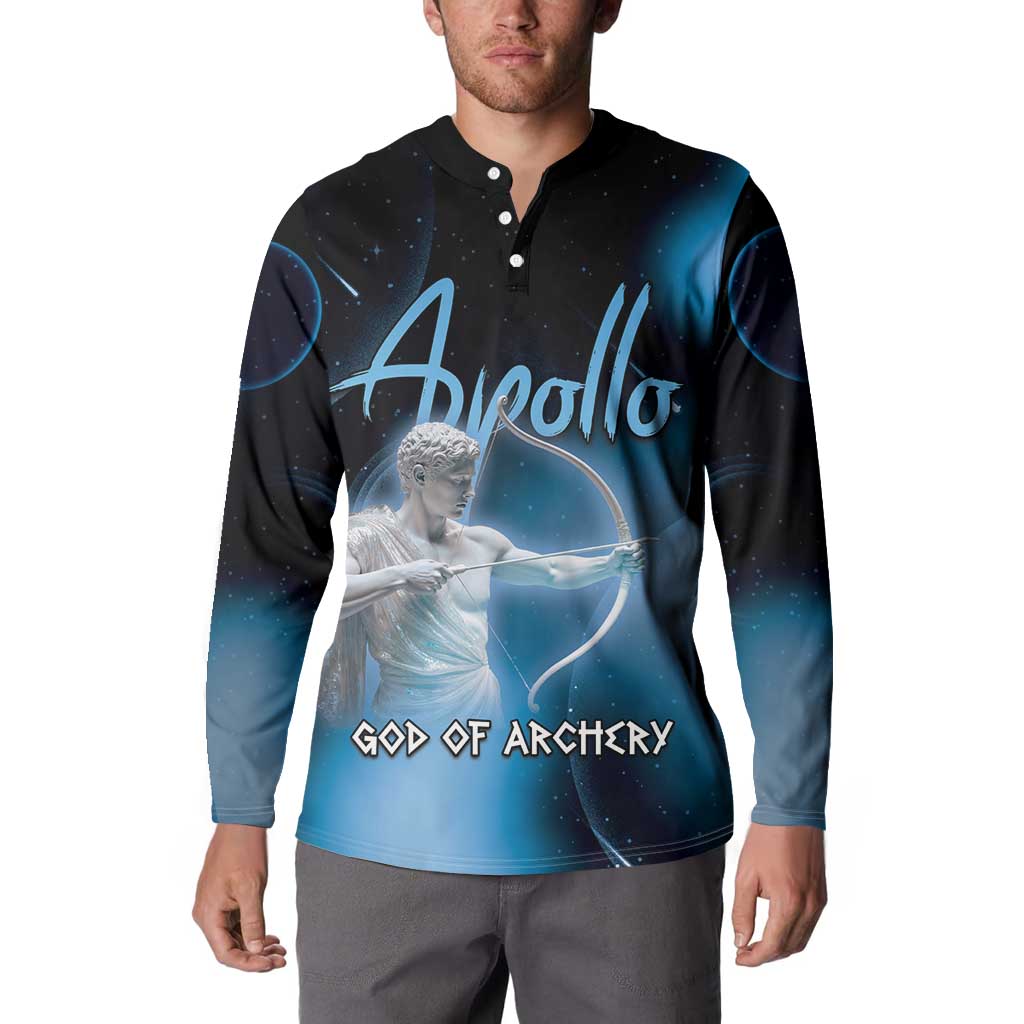 Ancient Greek Apollo Button Sweatshirt God Of Archery - Wonder Print Shop
