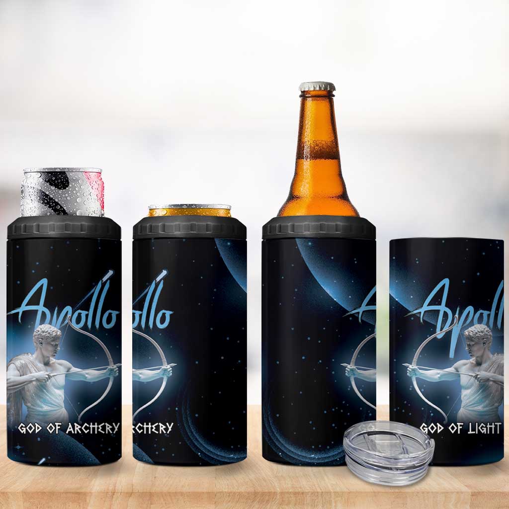 Ancient Greek Apollo 4 in 1 Can Cooler Tumbler God Of Archery - Wonder Print Shop