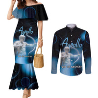 Ancient Greek Apollo Couples Matching Mermaid Dress and Long Sleeve Button Shirt God Of Archery - Wonder Print Shop