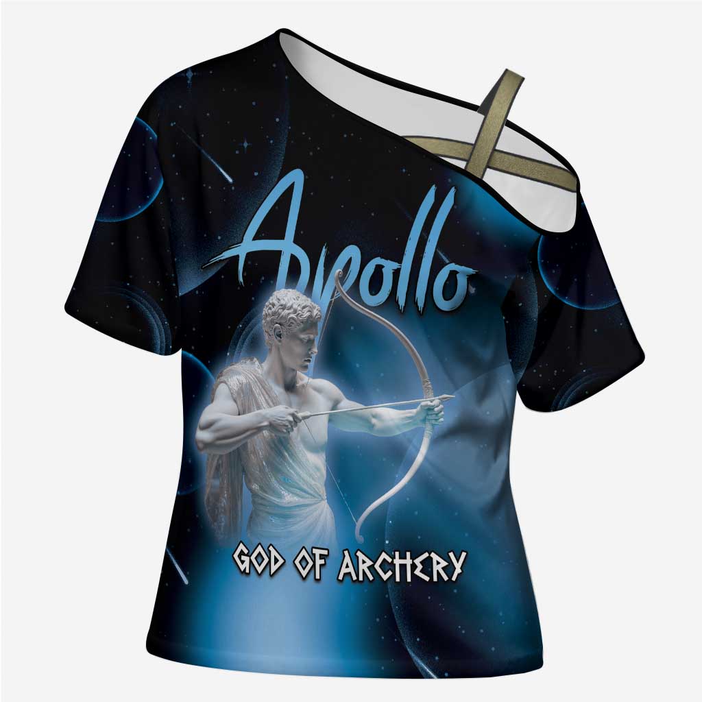 Ancient Greek Apollo Cross Shoulder Shirt God Of Archery - Wonder Print Shop