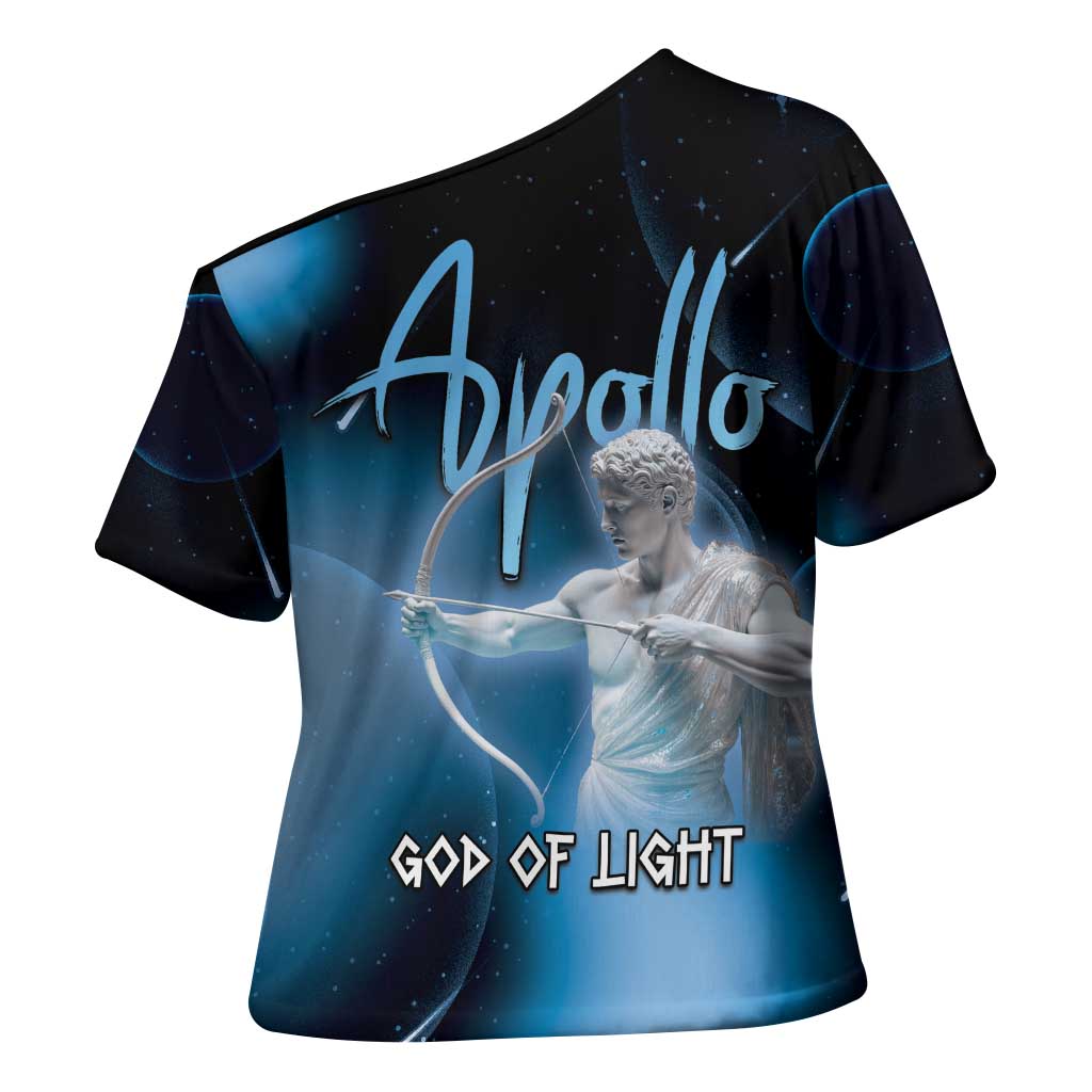 Ancient Greek Apollo Cross Shoulder Shirt God Of Archery - Wonder Print Shop