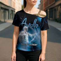 Ancient Greek Apollo Cross Shoulder Shirt God Of Archery - Wonder Print Shop