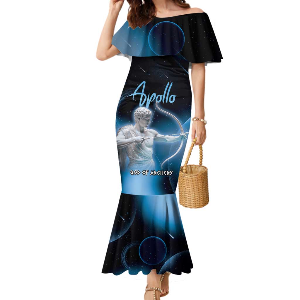 Ancient Greek Apollo Family Matching Mermaid Dress and Hawaiian Shirt God Of Archery - Wonder Print Shop