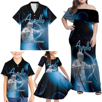 Ancient Greek Apollo Family Matching Off Shoulder Maxi Dress and Hawaiian Shirt God Of Archery - Wonder Print Shop
