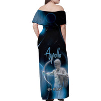 Ancient Greek Apollo Family Matching Off Shoulder Maxi Dress and Hawaiian Shirt God Of Archery - Wonder Print Shop