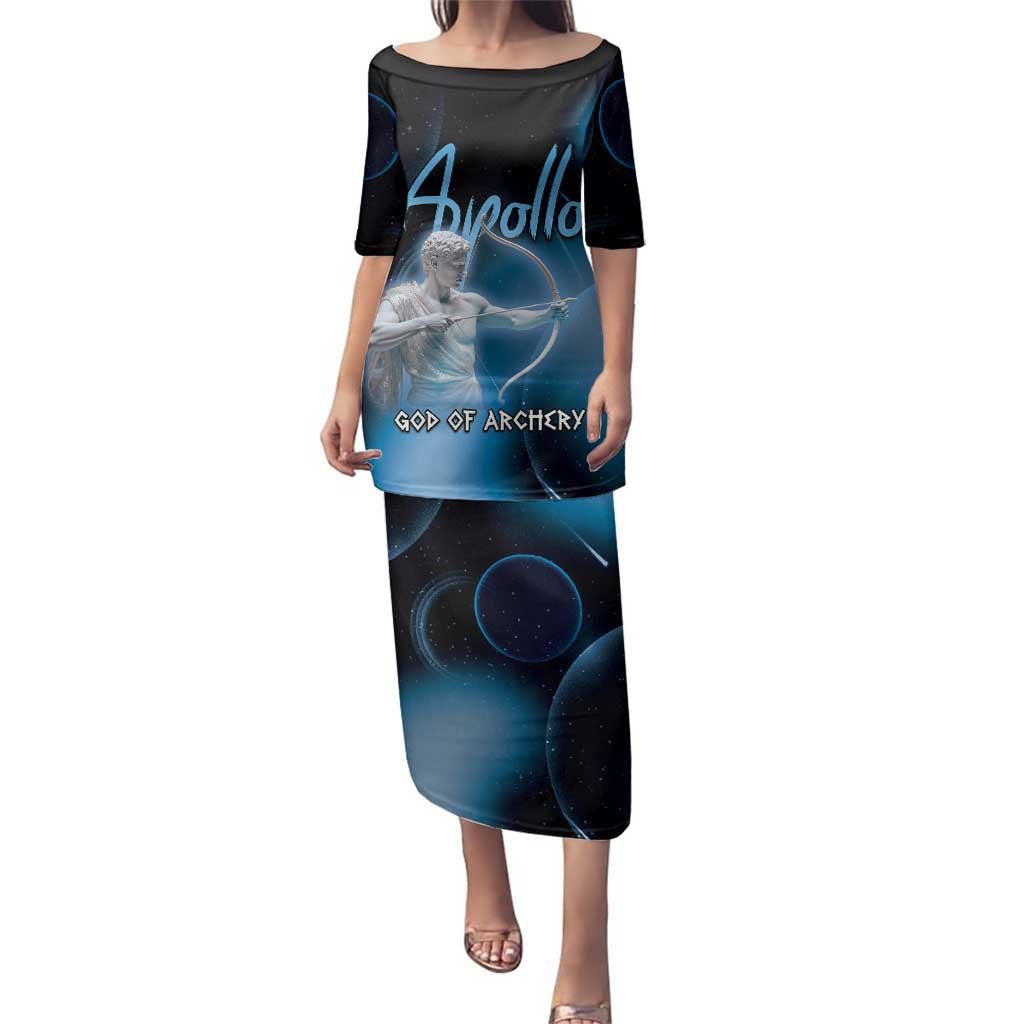 Ancient Greek Apollo Family Matching Puletasi and Hawaiian Shirt God Of Archery - Wonder Print Shop