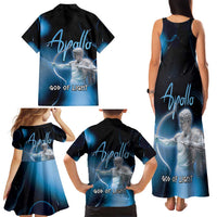 Ancient Greek Apollo Family Matching Tank Maxi Dress and Hawaiian Shirt God Of Archery - Wonder Print Shop