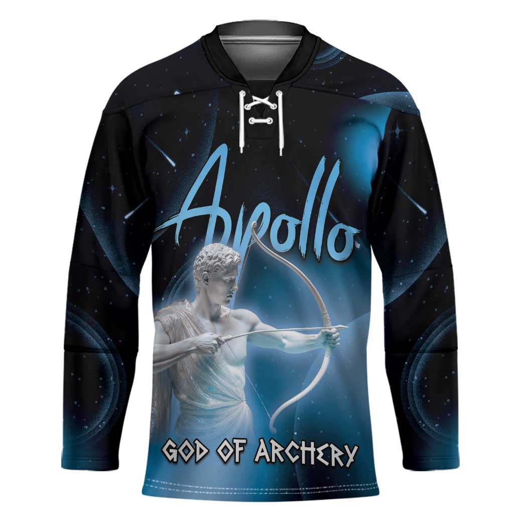 Ancient Greek Apollo Hockey Jersey God Of Archery - Wonder Print Shop
