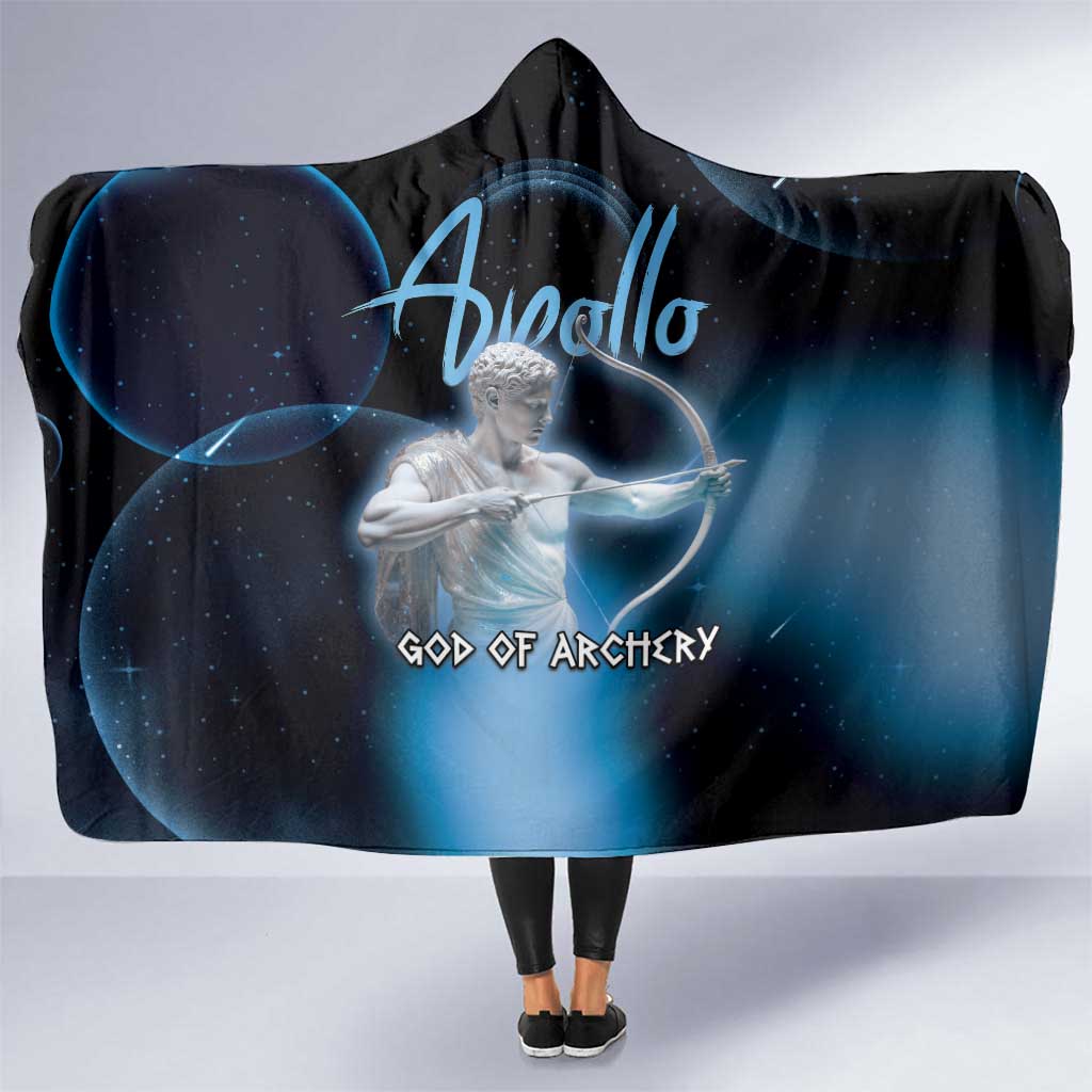 Ancient Greek Apollo Hooded Blanket God Of Archery - Wonder Print Shop