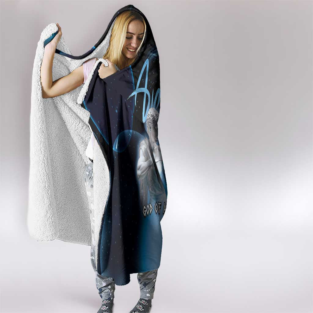 Ancient Greek Apollo Hooded Blanket God Of Archery - Wonder Print Shop