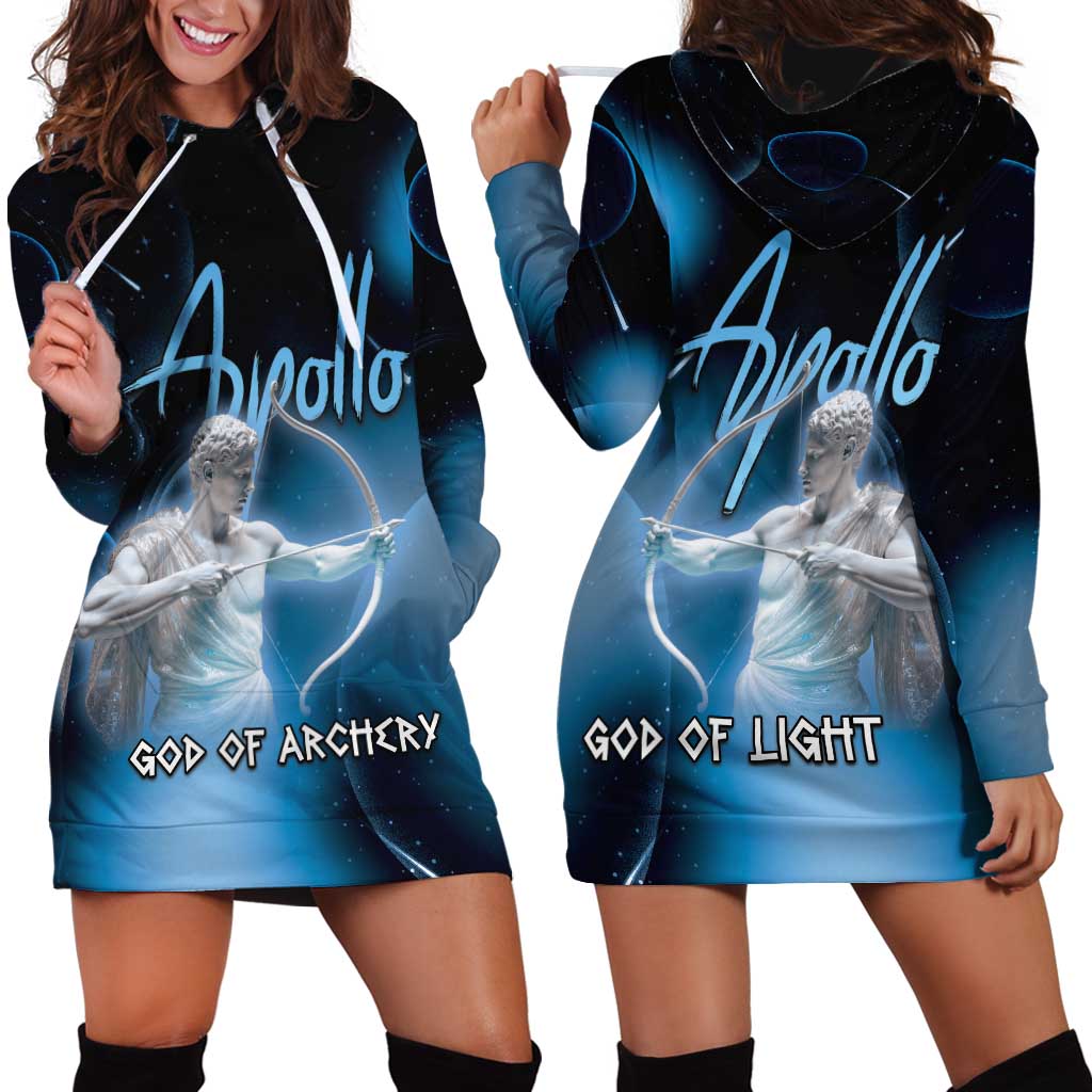 Ancient Greek Apollo Hoodie Dress God Of Archery - Wonder Print Shop