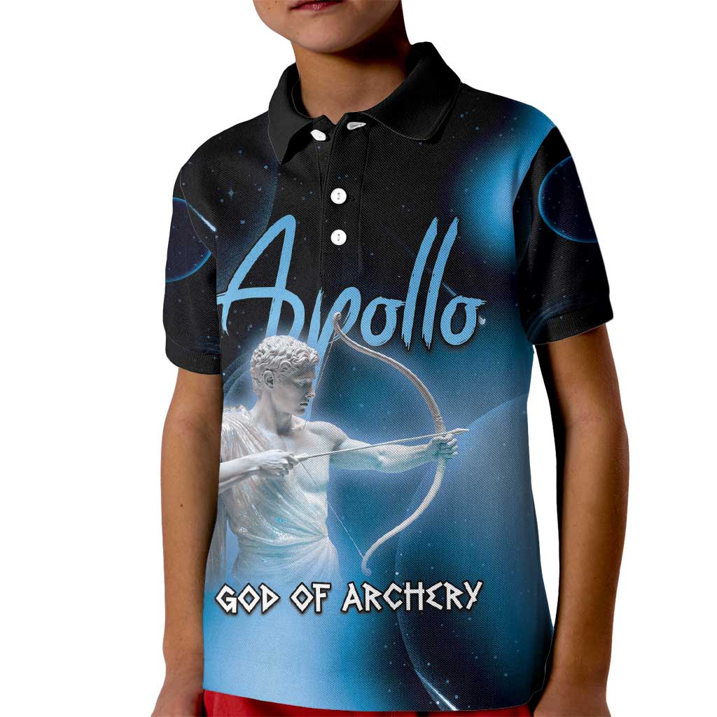 Ancient Greek Apollo Kid Polo Shirt God Of Archery - Wonder Print Shop