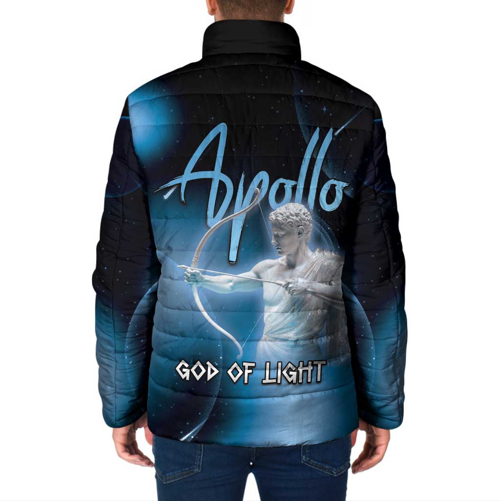 Ancient Greek Apollo Padded Jacket God Of Archery - Wonder Print Shop