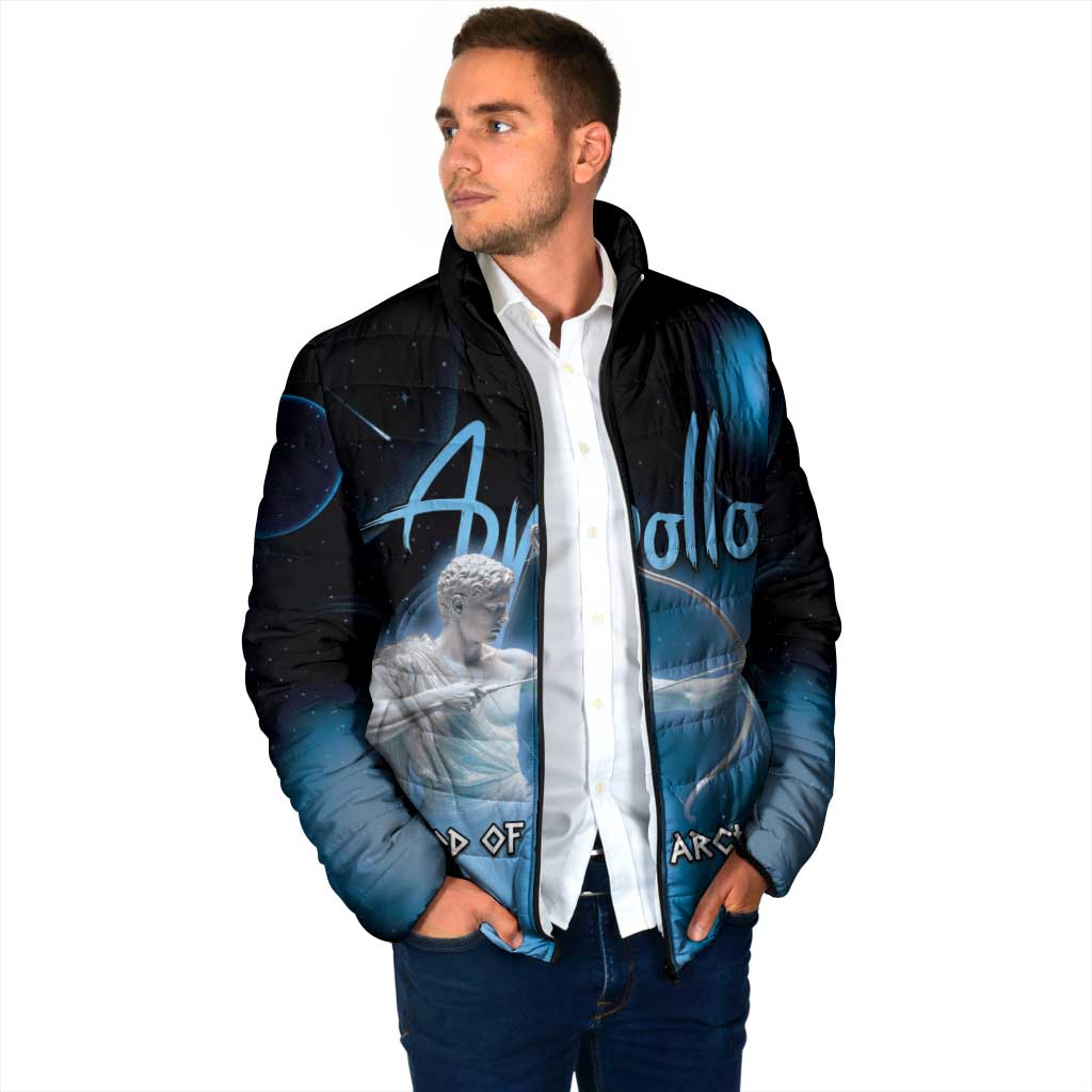 Ancient Greek Apollo Padded Jacket God Of Archery - Wonder Print Shop