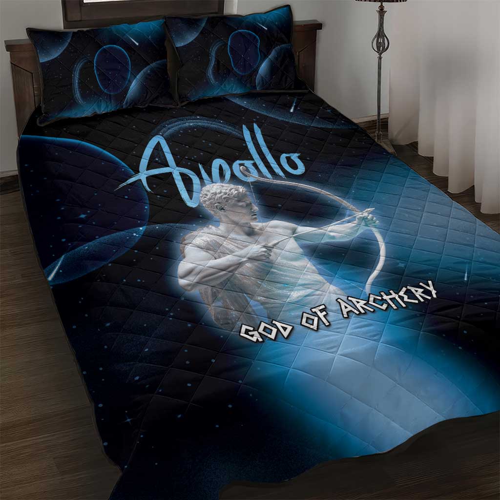 Ancient Greek Apollo Quilt Bed Set God Of Archery - Wonder Print Shop