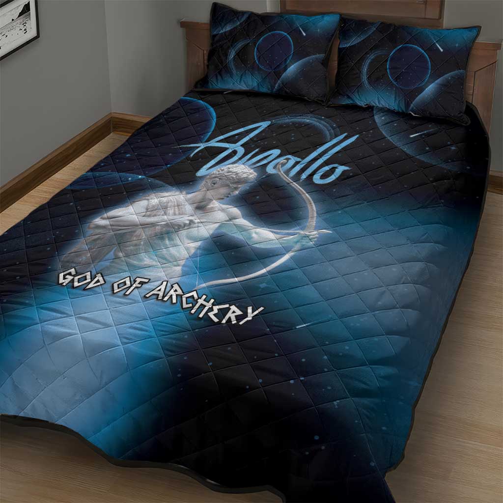 Ancient Greek Apollo Quilt Bed Set God Of Archery - Wonder Print Shop