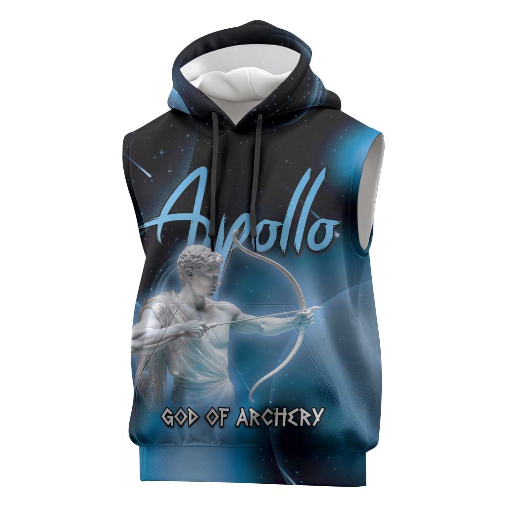 Ancient Greek Apollo Sleeveless Hoodie God Of Archery - Wonder Print Shop