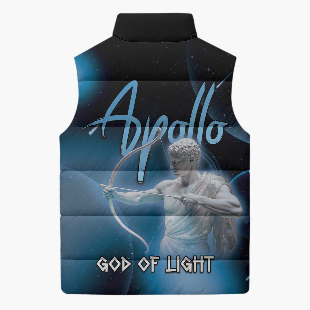 Ancient Greek Apollo Sleeveless Puffer Jacket God Of Archery - Wonder Print Shop
