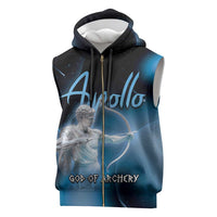 Ancient Greek Apollo Sleeveless Zip Hoodie God Of Archery - Wonder Print Shop