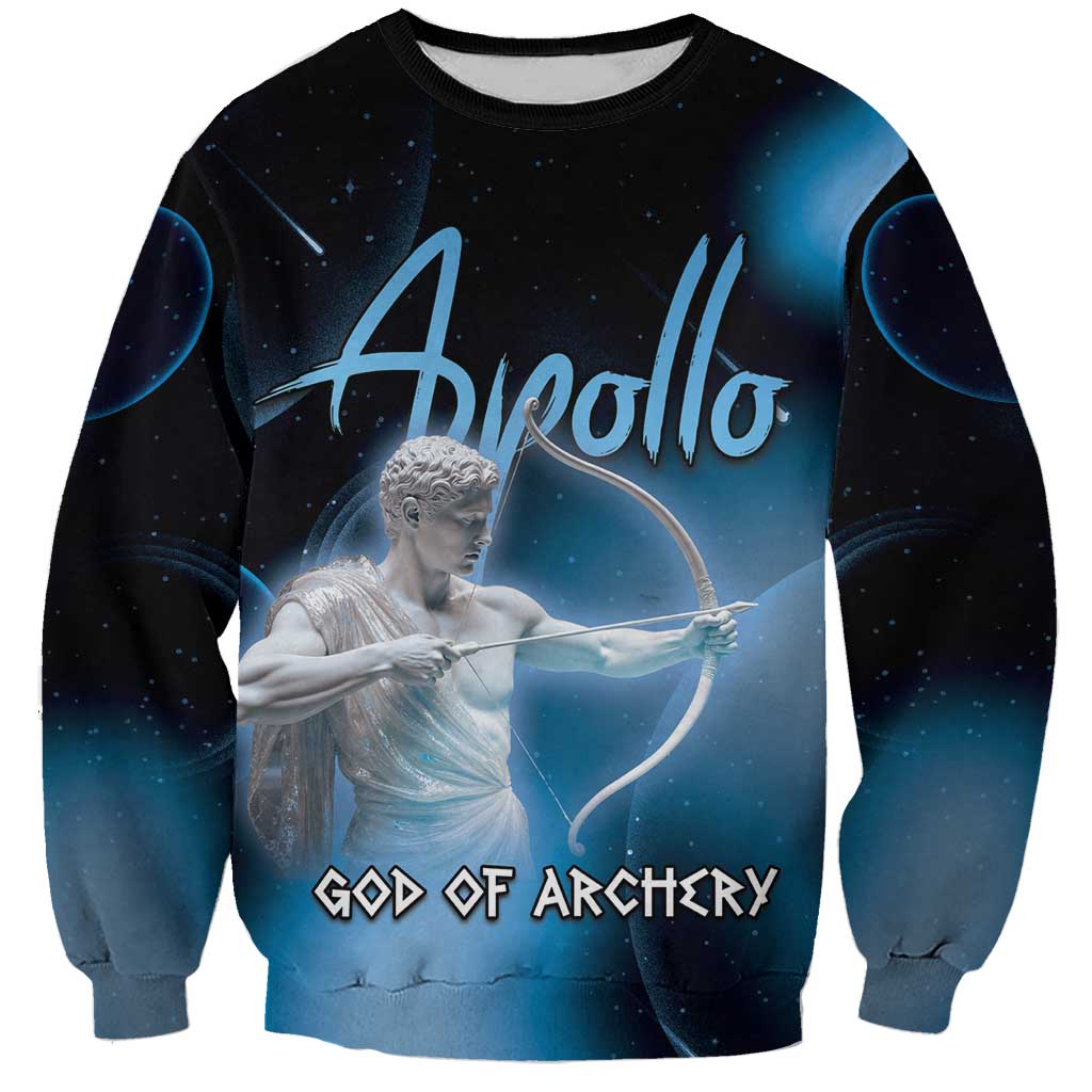 Ancient Greek Apollo Sweatshirt God Of Archery - Wonder Print Shop